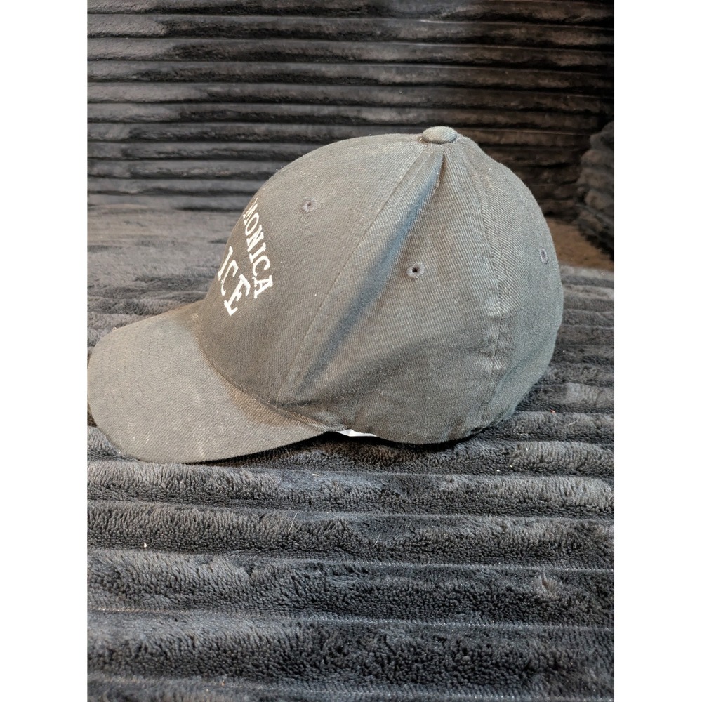 Flexfit Santa Monica Police Hat Black Embroidered Baseball Cap S-M - Picture 3 of 7